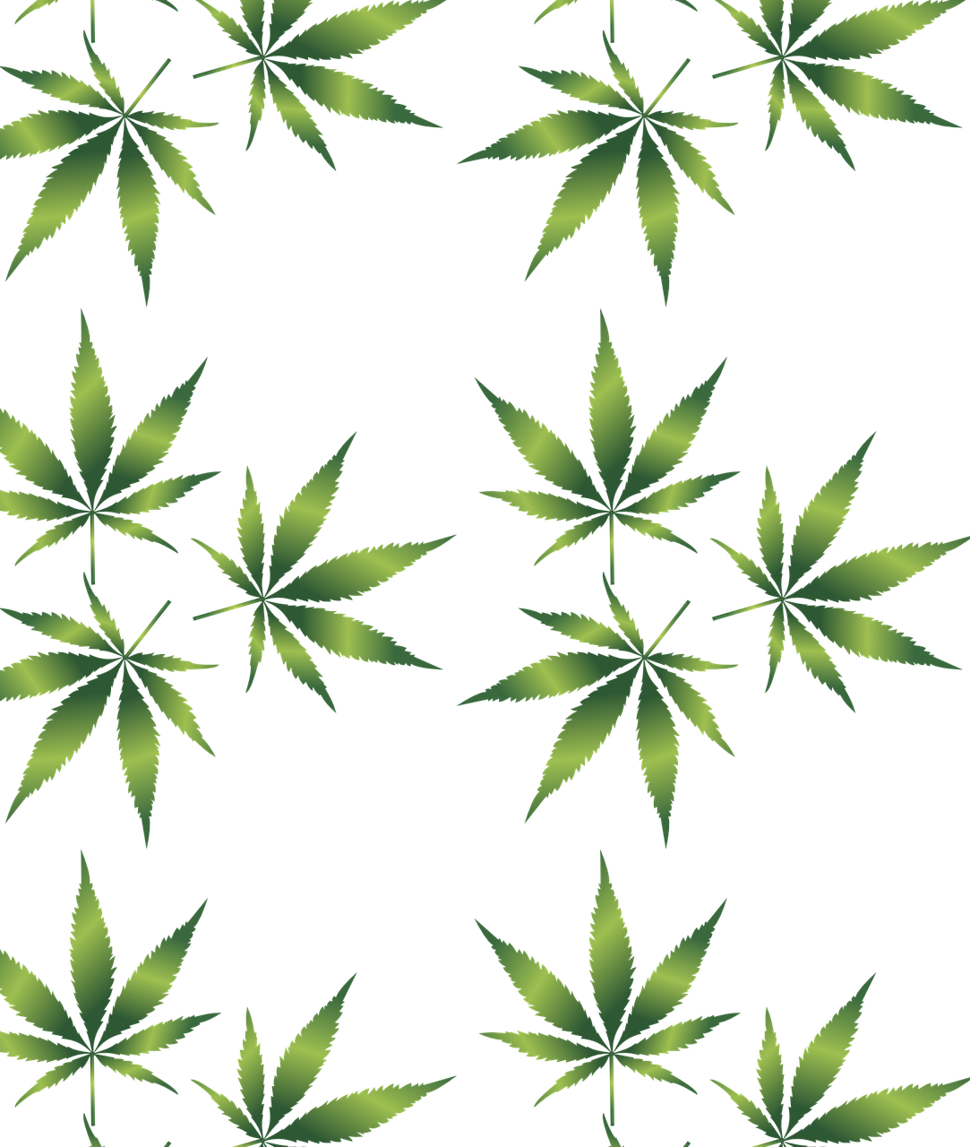 green marijuana plants drawn spread around marijuana for anxiety