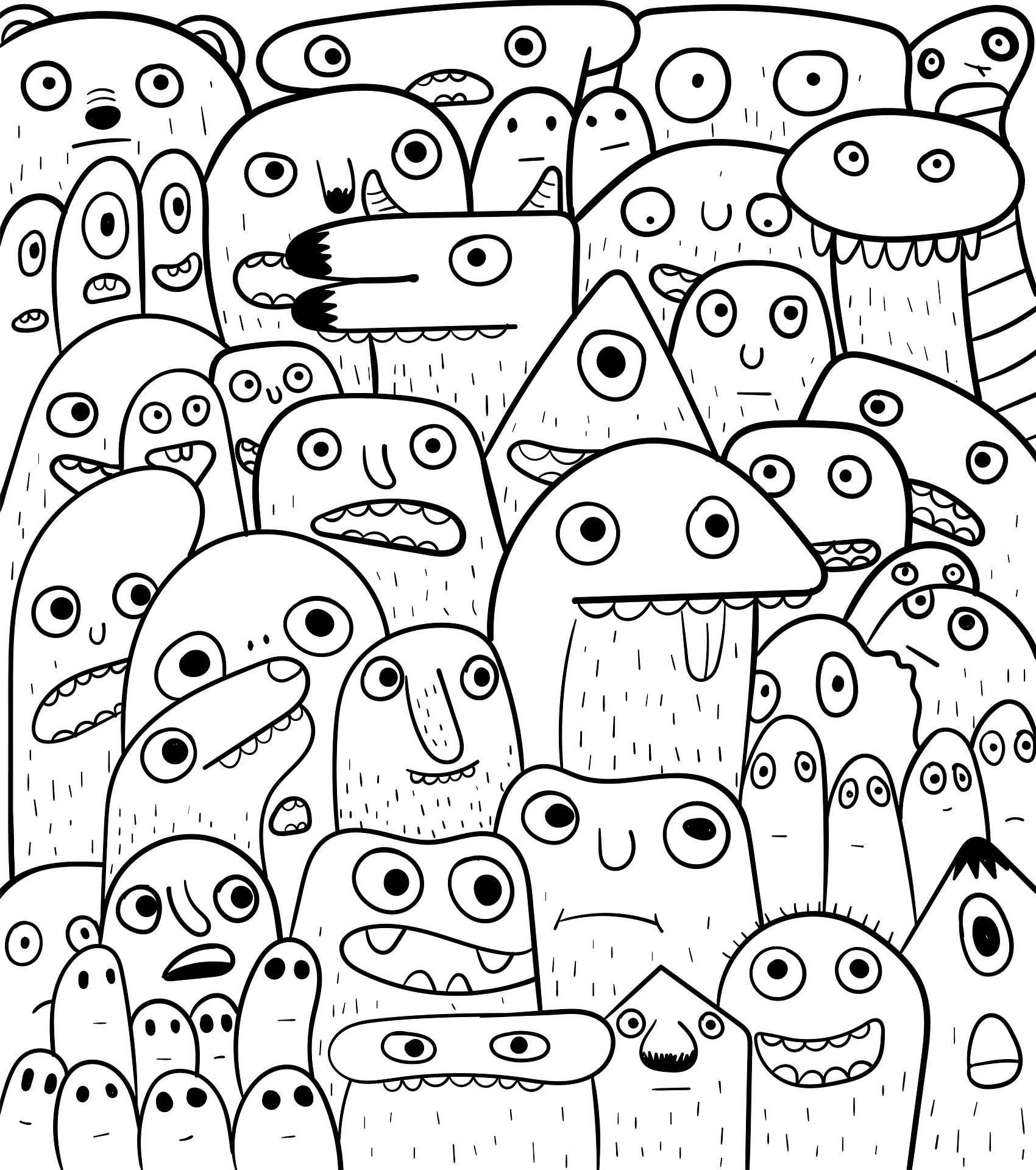 many worried faces