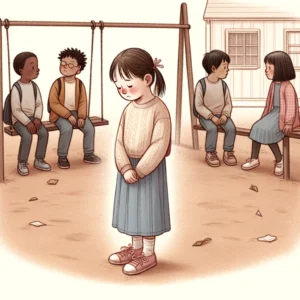 little adhd girl being isolated