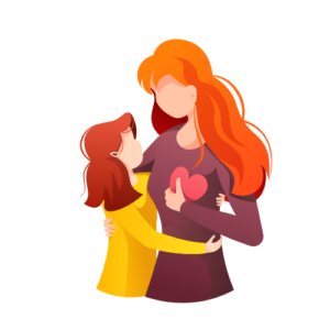 ADHD girls need love and support from their adult selves. This is a picture of an adult women giving a little girls that support. 